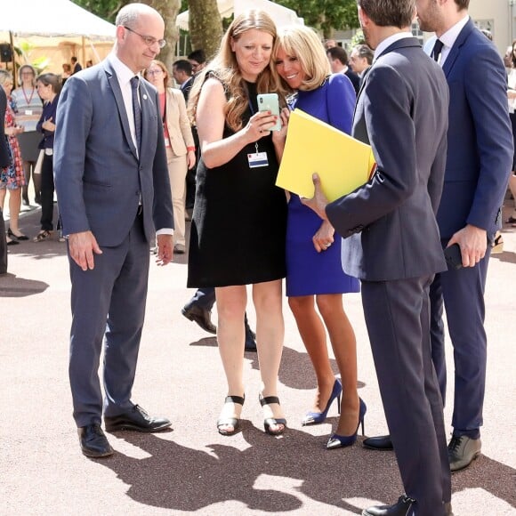 Brigitte Macron, Jean-Michel Blanquer, ministre de l'éducation nationale lors de la réunion des ministres de l'éducation en marge du G7 au centre international d'études pédagogiques à Sèvres le 4 juillet 2019. © Stéphane Lemouton / Bestimage