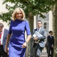 Brigitte Macron lors de la réunion des ministres de l'éducation en marge du G7 au centre international d'études pédagogiques à Sèvres le 4 juillet 2019. © Stéphane Lemouton / Bestimage