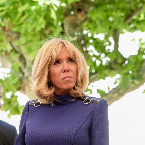 Brigitte Macron lors de la réunion des ministres de l'éducation en marge du G7 au centre international d'études pédagogiques à Sèvres le 4 juillet 2019. © Stéphane Lemouton / Bestimage