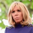 Brigitte Macron lors de la réunion des ministres de l'éducation en marge du G7 au centre international d'études pédagogiques à Sèvres le 4 juillet 2019. © Stéphane Lemouton / Bestimage
