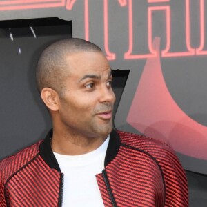 Tony Parker et sa femme Axelle Francine à la première de la série Netflix "Stranger Things - Saison 3" au cinéma Le Grand Rex à Paris, le 4 juillet 2019. © Guirec Coadic/Bestimage