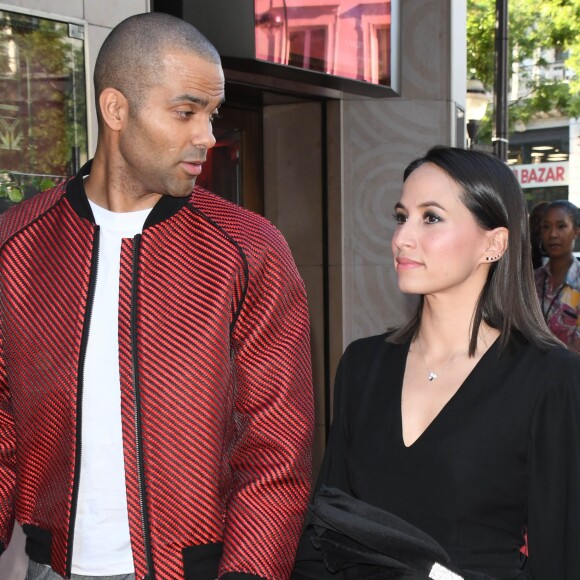 Tony Parker et sa femme Axelle Francine à la première de la série Netflix "Stranger Things - Saison 3" au cinéma Le Grand Rex à Paris, le 4 juillet 2019. © Guirec Coadic/Bestimage