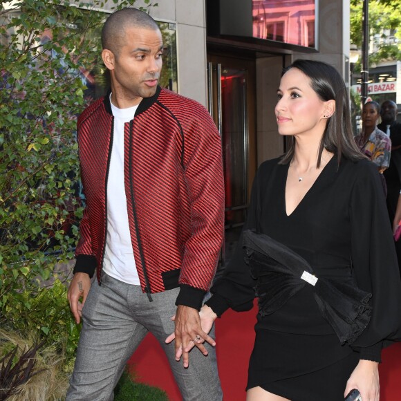 Tony Parker et sa femme Axelle Francine à la première de la série Netflix "Stranger Things - Saison 3" au cinéma Le Grand Rex à Paris, le 4 juillet 2019. © Guirec Coadic/Bestimage