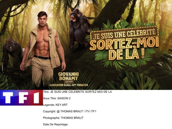 Giovanni Bonamy, photo officielle de "Je suis une célébrité sortez-moi de là", sur TF1