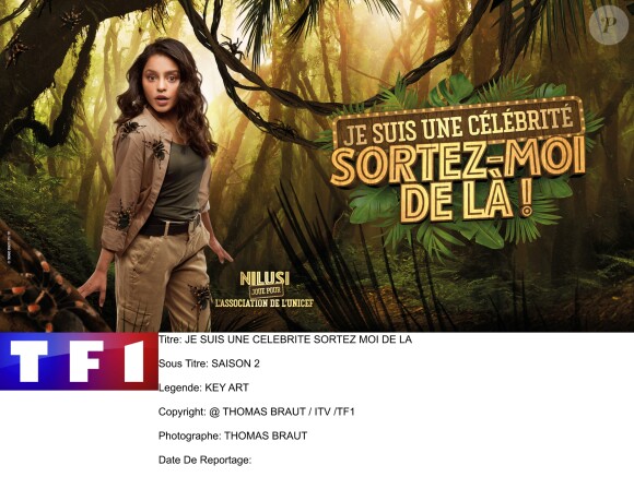 Nilusi, photo officielle de "Je suis une célébrité sortez-moi de là", sur TF1