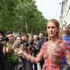 Céline Dion arrive au défilé Iris van Herpen haute couture Automne-Hiver 2019/2020 à Paris, France, le 1er Juillet 2019.