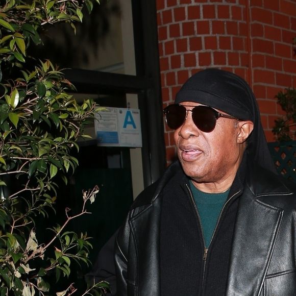 Stevie Wonder et sa femme Tomeeka Bracy lors d'un dîner au restaurant Mr. Chow à Beverly Hills, le 16 avril 2019