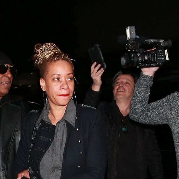 Stevie Wonder et sa femme Tomeeka Bracy lors d'un dîner au restaurant Mr. Chow à Beverly Hills, le 16 avril 2019