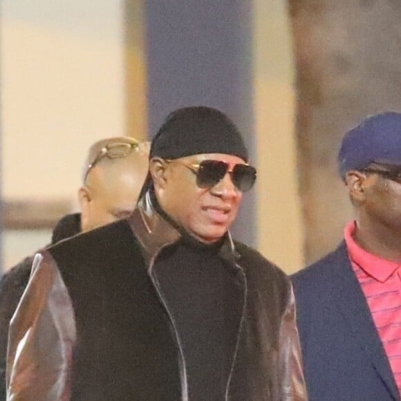 Stevie Wonder et sa femme Tomeeka Bracy à la soirée d'anniversaire de Diana Ross à Hollywood, le 26 mars 2019.