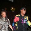 Stevie Wonder quitte le Peppermint nightclub avec sa femme Tomeeka Bracy après avoir fêté son anniversaire entre amis à West Hollywood, le 9 mai 2018