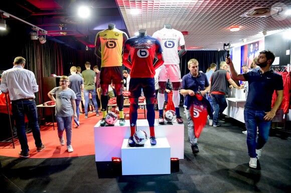 Image de la soirée de présentation des nouveaux maillots du LOSC par l'équipementier New Balance pour la saison 2019-2020 à Lille le 4 juillet 2019.