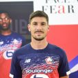 Jérémy Pied avec le maillot "domicile" lors de la soirée de présentation des nouveaux maillots du LOSC par l'équipementier New Balance pour la saison 2019-2020 à Lille le 4 juillet 2019.