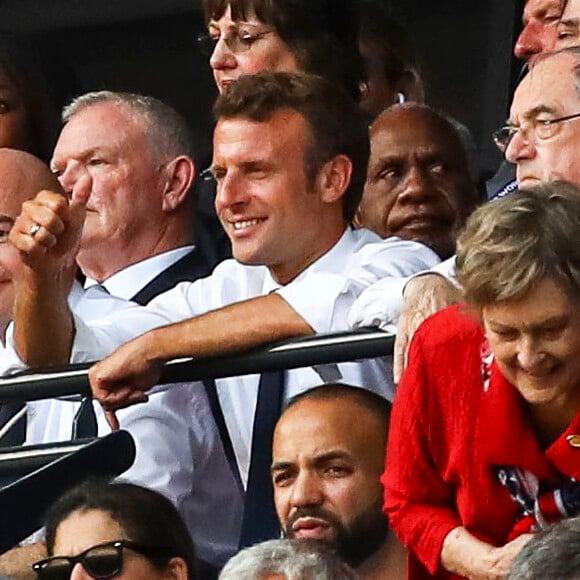 Emmanuel Macron - Finale de la coupe du monde féminine de football, USA vs Pays Bas à Lyon le 7 juillet 2019. Les Etats-Unis ont remporté la finale sur le score de 2 à 0. © Gwendoline Le Goff/Panoramic/Bestimage