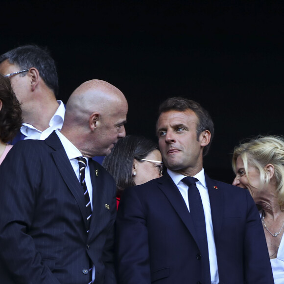 Gianni Infantino (President FIFA) / Emmanuel Macron - Finale de la coupe du monde féminine de football, USA vs Pays Bas à Lyon le 7 juillet 2019. Les Etats-Unis ont remporté la finale sur le score de 2 à 0. © Gwendoline Le Goff/Panoramic/Bestimage