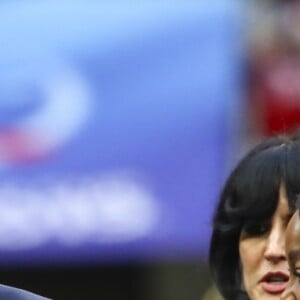 Emmanuel Macron, Gianni Infantino ( President FIFA ) et Megan Rapinoe (USA) - Finale de la coupe du monde féminine de football, USA vs Pays Bas à Lyon le 7 juillet 2019. Les Etats-Unis ont remporté la finale sur le score de 2 à 0. © Gwendoline Le Goff/Panoramic/Bestimage