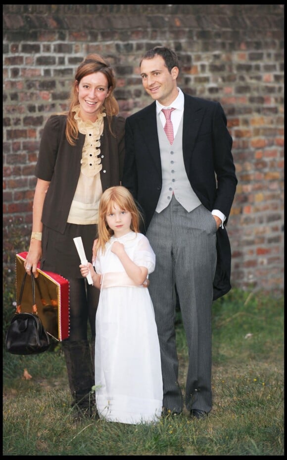 Kate Rothschild, Ben Goldsmith et leur fille Iris Annabel Goldsmith dans leur maison Hampton Court de Londres le 12 septembre 2009.