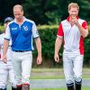 Le prince William, duc de Cambridge et son frère le prince Harry, duc de Sussex lors d'un match de polo de bienfaisance King Power Royal Charity Polo Day à Wokinghan, comté de Berkshire, Royaume Uni, le 10 juillet 2019.