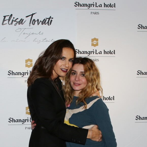 Exclusif - Elisa Tovati, Julie Zenatti - Elisa Tovati lance le nouveau single "Toujours la même histoire", extrait de son prochain album le jour de la Saint-Valentin dans un salon de l'hôtel Shangri-La à Paris le 14 février 2018. © Denis Guignebourg/Bestimage