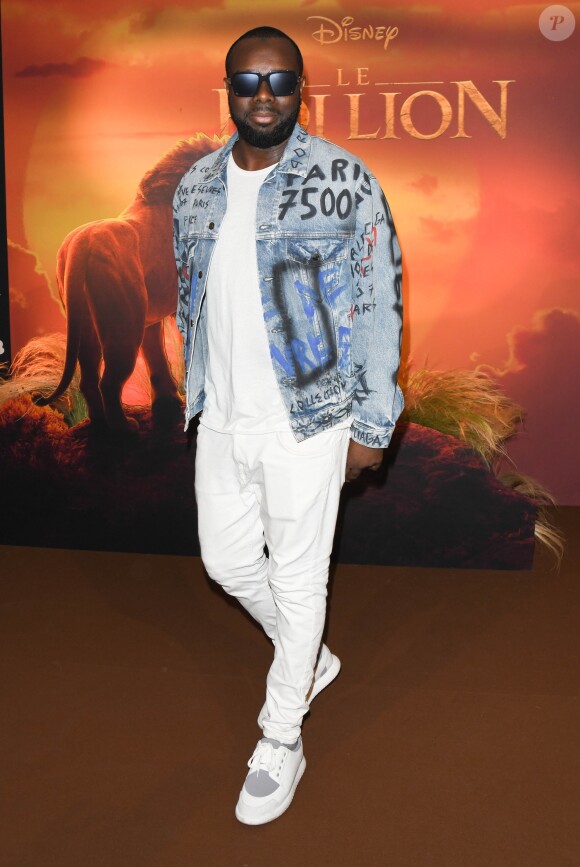 Gims - Projection exceptionnelle du nouveau Disney "Le Roi Lion" au Grand Rex à Paris le 11 juillet 2019. © Coadic Guirec/Bestimage