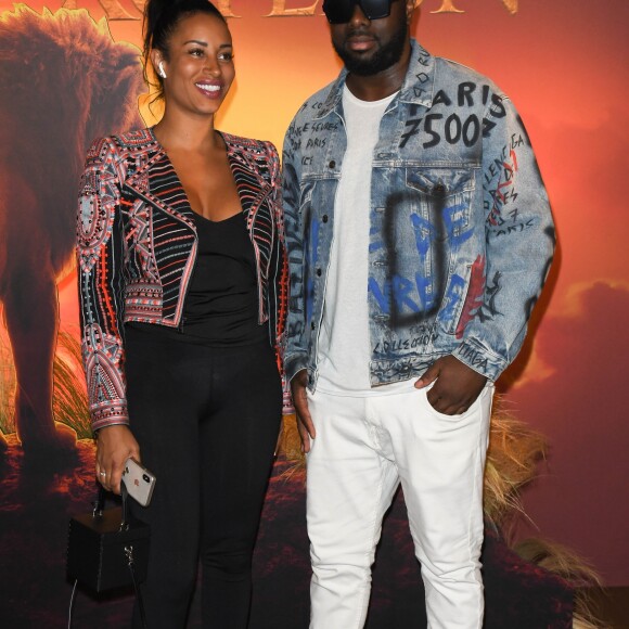 Gims et sa femme Demdem - Projection exceptionnelle du nouveau Disney "Le Roi Lion" au Grand Rex à Paris le 11 juillet 2019. © Coadic Guirec/Bestimage