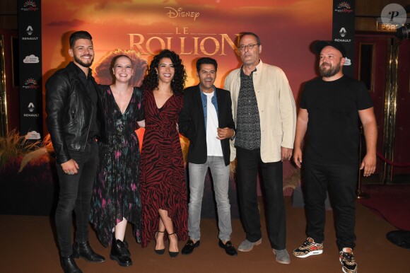 Rayane Bensetti, Anne Sila, Sabrina Ouazani, Jamel Debbouze, Jean Reno et Alban Ivanov - Projection exceptionnelle du nouveau Disney "Le Roi Lion" au Grand Rex à Paris le 11 juillet 2019. © Coadic Guirec/Bestimage