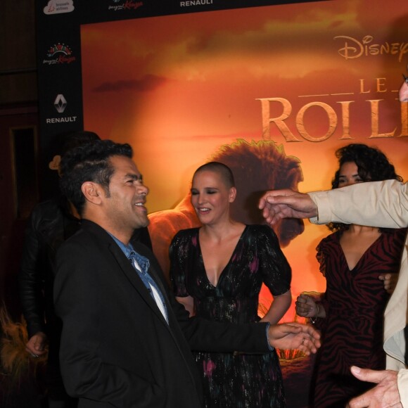Jamel Debbouze et Jean Reno - Projection exceptionnelle du nouveau Disney "Le Roi Lion" au Grand Rex à Paris le 11 juillet 2019. © Coadic Guirec/Bestimage