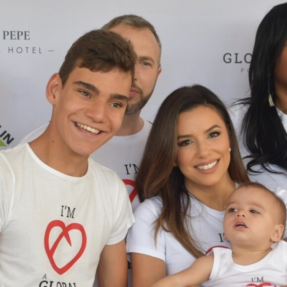 Santiago, le fils de Eva Longoria et Jose Baston - Eva Longoria lors de l'inauguration de la Global Gift House pour les enfants dans le besoin à Marbella le 12 juillet 2019