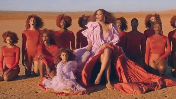 Beyoncé et sa fille Blue Ivy dans le clip de "SPIRIT", chanson extraite de la bande originale du film Le Roi Lion. Juillet 2019.