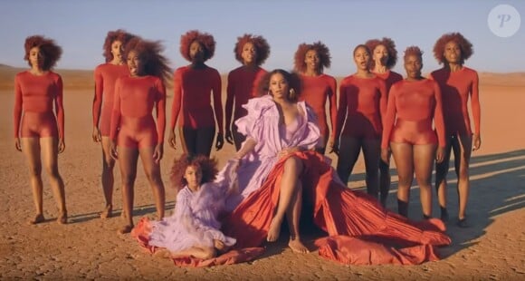 Beyoncé et sa fille Blue Ivy dans le clip de "SPIRIT", chanson extraite de la bande originale du film Le Roi Lion. Juillet 2019.