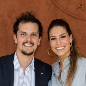 Laury Thilleman (Miss France 2011) et son compagnon le chef cuisinier Juan Arbelaez au village lors des internationaux de tennis de Roland Garros à Paris, France, le 1 juin 2019. © Jacovides-Moreau/Bestimage