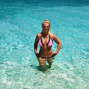 Britney Spears en vacances aux îles Turques-et-Caïques. Juin 2019.