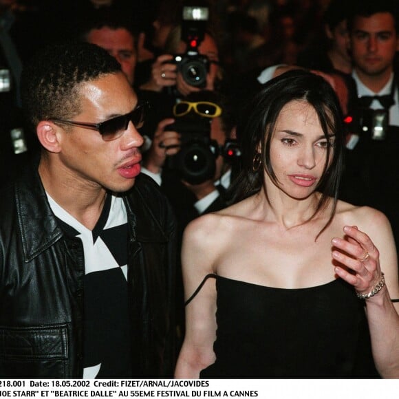 Béatrice Dalle et JoeyStarr à Cannes en 2002