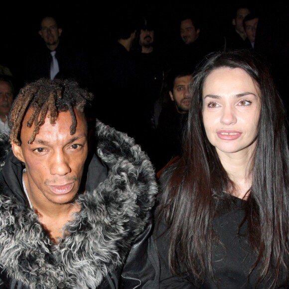 Tricky et Béatrice Dalle au défilé Dior Homme à Paris, le 25 janvier 2009.
