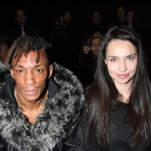 Tricky et Béatrice Dalle au défilé Dior Homme à Paris, le 25 janvier 2009.