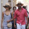 Exclusif - Eva Longoria, son mari Jose Antonio Baston se promènent en amoureux dans les rues de Capri en Italie le 14 juillet 2019.