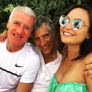 Didier Deschamps en vacances à Saint-Tropez avec Nagui et Valérie Bègue. Instagram, le 21 juillet 2018.