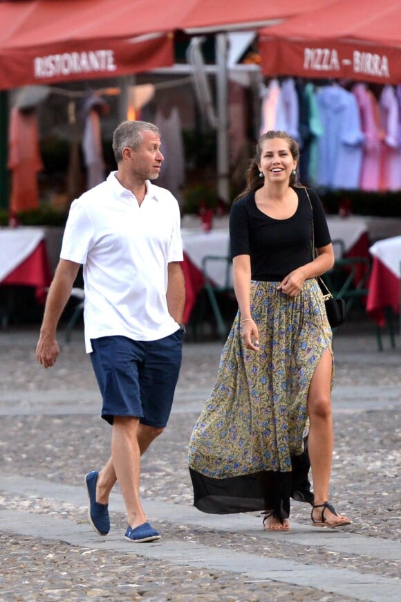 Roman Abramovic et son ex-compagne Dasha Zhukova à Portofino. Le 2 septembre 2013.