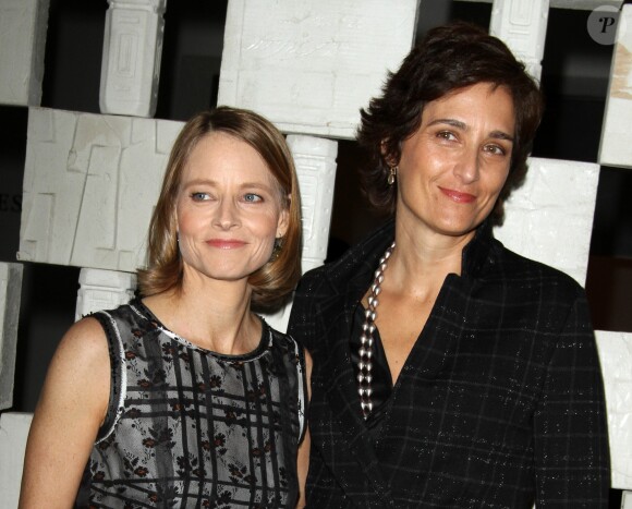 Jodie Foster et sa femme Alexandra Hedison au gala du musée Hammer à Los Angeles le 8 octobre 2016 © AdMedia via ZUMA Wire / Bestimage