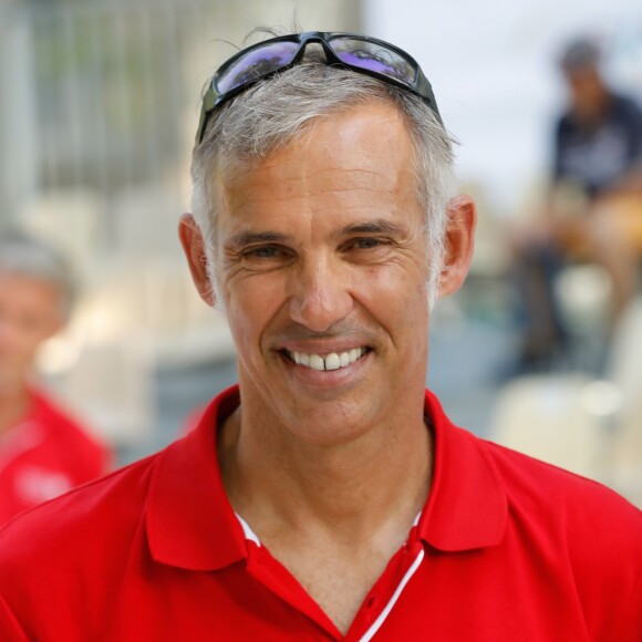 Paul Belmondo - Opération "Pétanque du coeur" dans le cadre de l'étape du coeur au profit de l'association "Mécénat Chirurgie Cardiaque" dans les jardins de la fontaine à Nîmes, le 22 juillet 2019. © Christophe Clovis / Bestimage