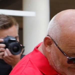 Sylvie Tellier et son beau-père Eric Ligneron- Essayages des vélos dans le cadre de l'étape du coeur au profit de l'association "Mécénat Chirurgie Cardiaque" à l'hôtel Mercure Comédie à Montpellier le 22 juillet 2019. © Christophe Clovis / Bestimage