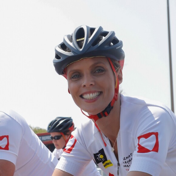 Sylvie Tellier - Personnalités lors de l'Etape du Coeur 2019 au profit de l'association "Mécénat Chirurgie Cardiaque" à Nîmes. Le 23 juillet 2019 © Christophe Clovis / Bestimage