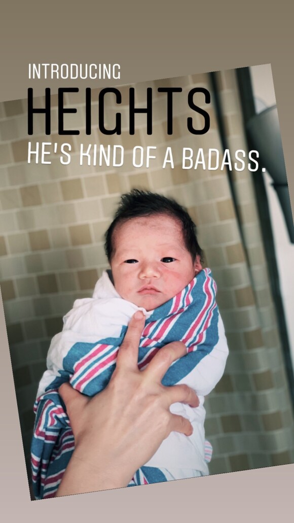 Jon M. Chu présente son fils, Jonathan "Heights" Chu, né le 26 juillet 2019. Photo Instagram.