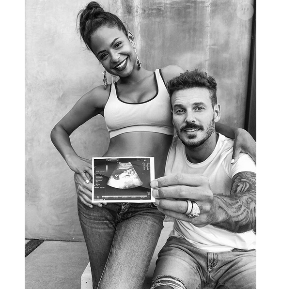Matt Pokora bientôt papa, il annonce la grossesse de sa compagne américaine Christina Milian sur Instagram, le 28 juillet 2019.