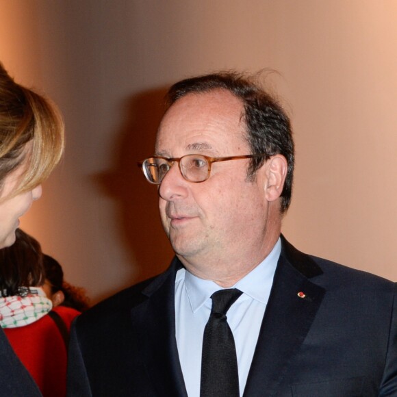 Julie Gayet et François Hollande - Première du film "The Ride" au MK2 Bibliothèque à Paris. Le 26 janvier 2018 © Coadic Guirec / Bestimage