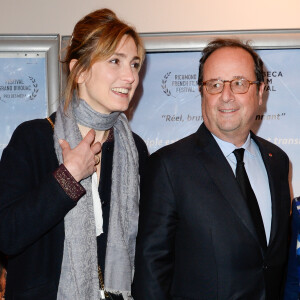 Julie Gayet et François Hollande - Première du film "The Ride" au MK2 Bibliothèque à Paris. Le 26 janvier 2018 © Coadic Guirec / Bestimage