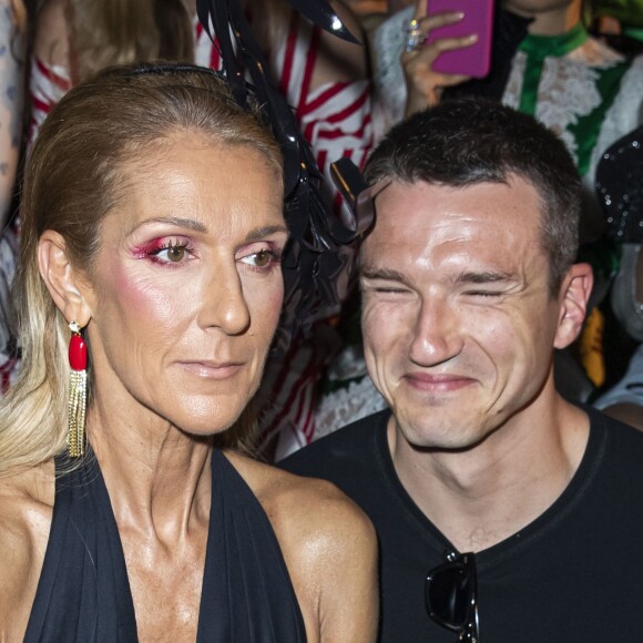 Céline Dion et Pepe Munoz - People au défilé Schiaparelli haute couture Automne-Hiver 2019/2020 à Paris le 1er juillet 2019. © Olivier Borde/Bestimage