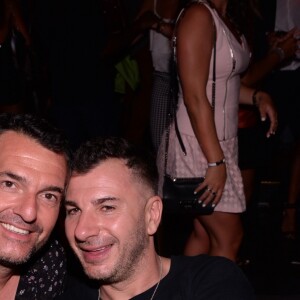 Exclusif - Michaël Youn et Arnaud Ducret au VIP Room à Saint-Tropez le 1er août 2019. © Rachid Bellak/Bestimage