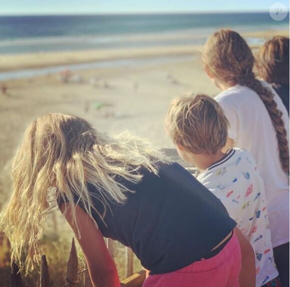 Elodie Gossuin fête l'anniversaire de ses jumeaux Leonard et Joséphine 6 ans (août 2019).