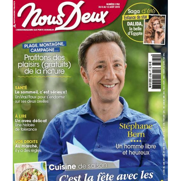 Stéphane Bern en couverture du magazine "Nous Deux", le 6 août 2019.