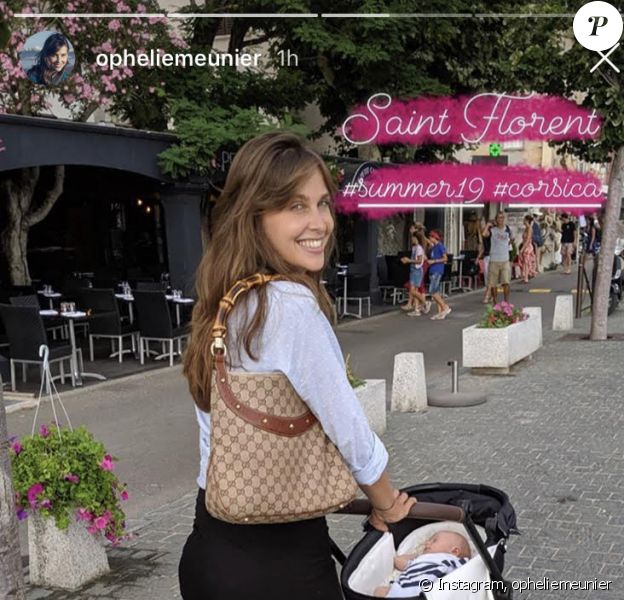 Ophélie Meunier a partagé cette photo d'elle et de son fils Joseph en Corse, en story sur Instagram le 7 août 2019.